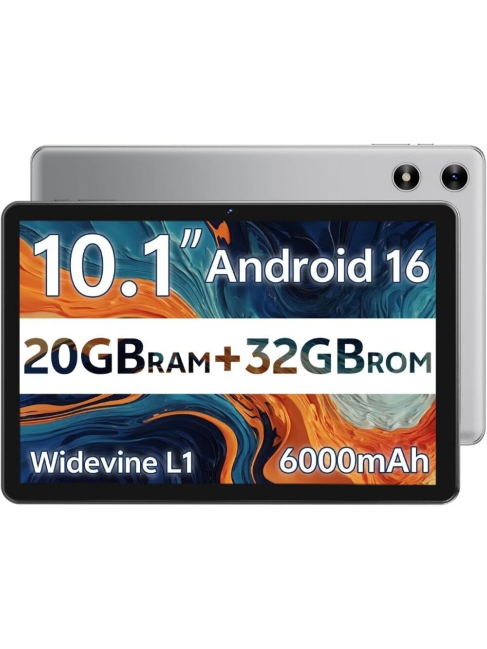 10-Inch Android Tablet, 20GB RAM, 32GB Storage, 1TB Expandable, Dual Cameras